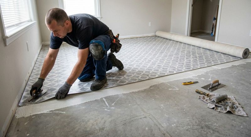 Sheet Vinyl Installation in Guy, TX