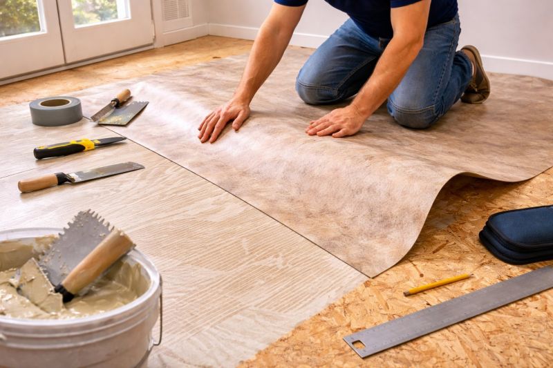 Sheet Vinyl Installation in Wallis, TX